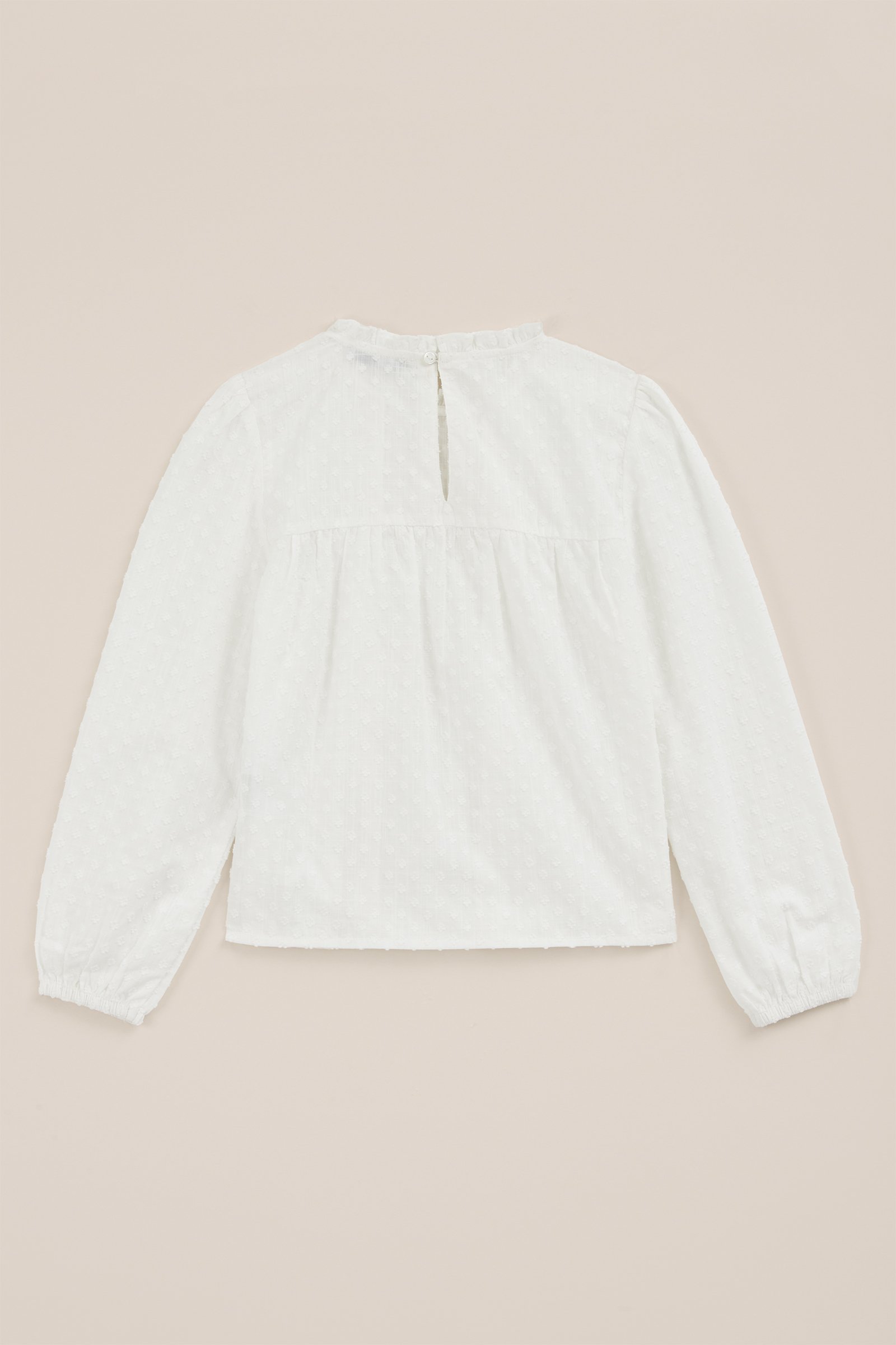 Meisjes blouse met structuur WE Fashion Wit