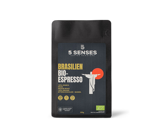 5 Senses - Brazil Bio-Espresso - 1 kg Ganze Bohne