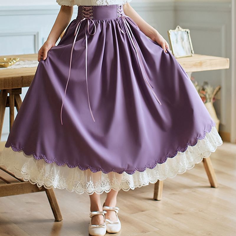Pinocle - Traditioneel Chinees shirt met lange mouwen / Maxi-rok met hoge taille / Set