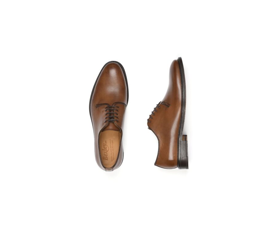 Richelieu homme Châtaigne Patiné semelle cuir - CHINGFORD