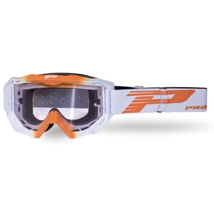 Masque cross Progrip VENOM LIGHT SENSITIVE 3200 - BLANC ORANGE 2022 - Blanc / Orange