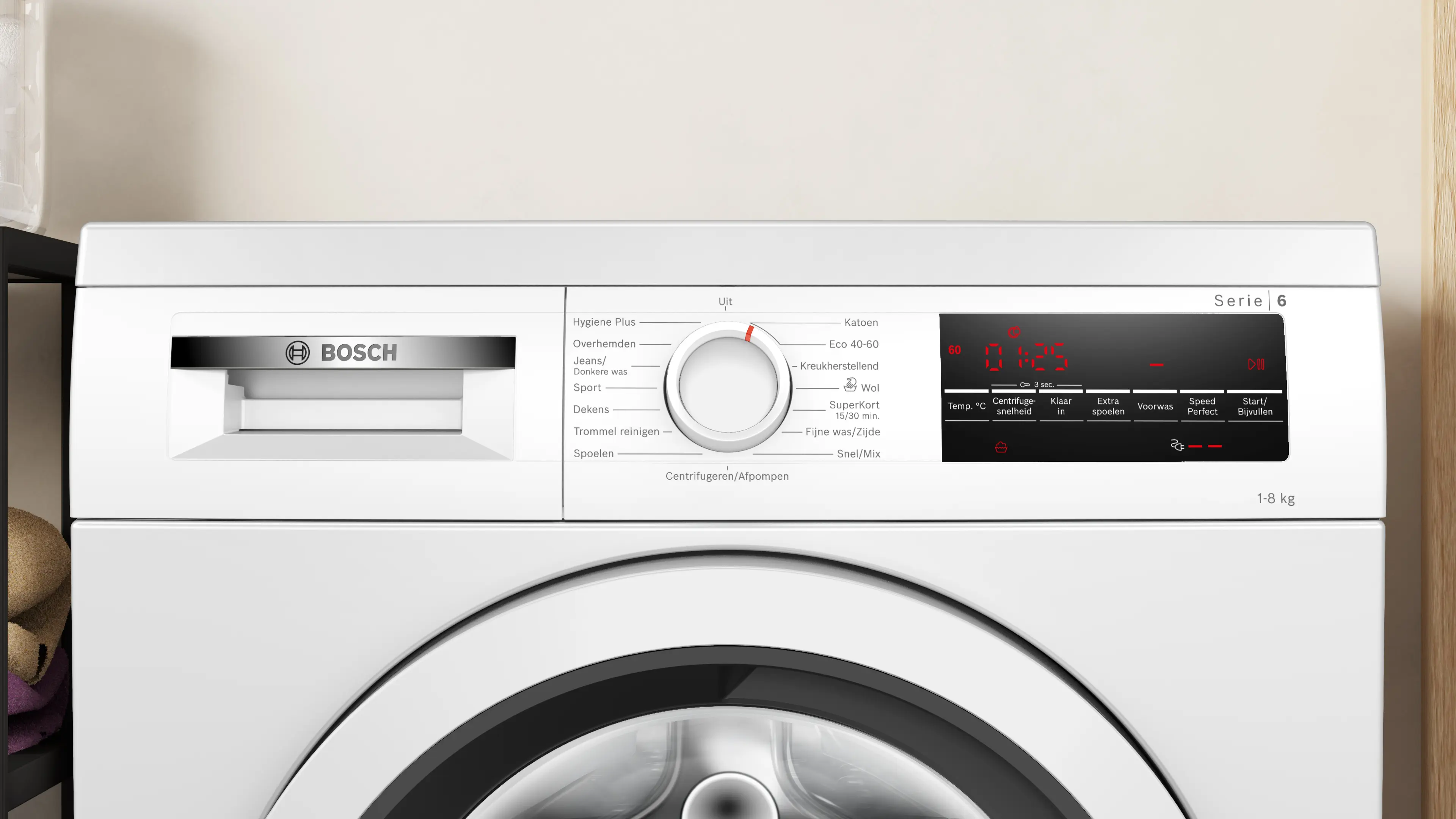 Serie 6 Wasmachine, voorlader 8 kg max. 1400 rpm