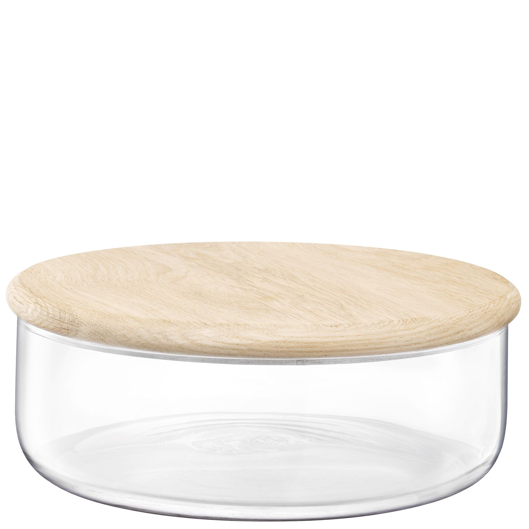 Dine Schüssel/Deckel Eiche Ø26.5x10cm - Natur, Transparent / H: 10.0 cm