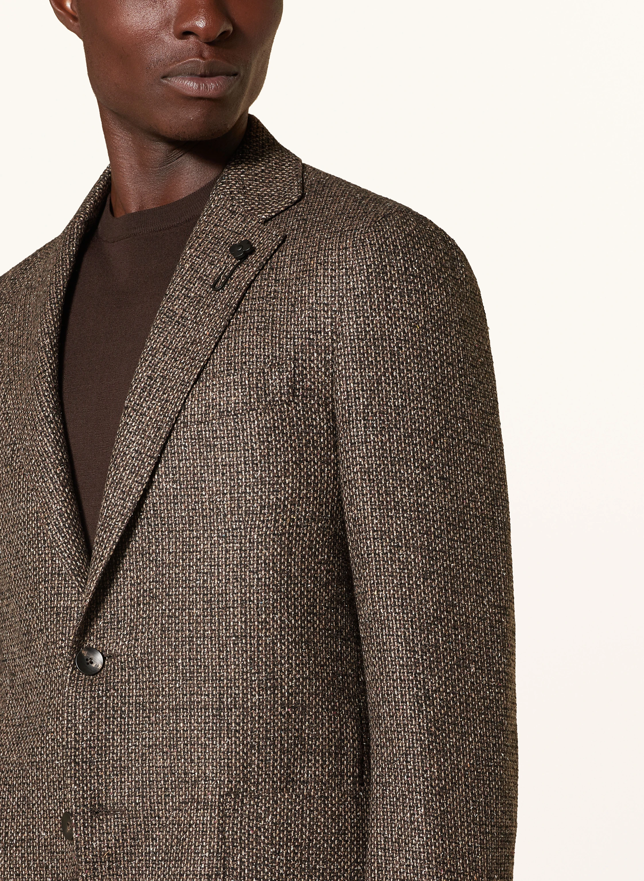 LARDINI Tweed-Sakko Extra Slim Fit mit Seide