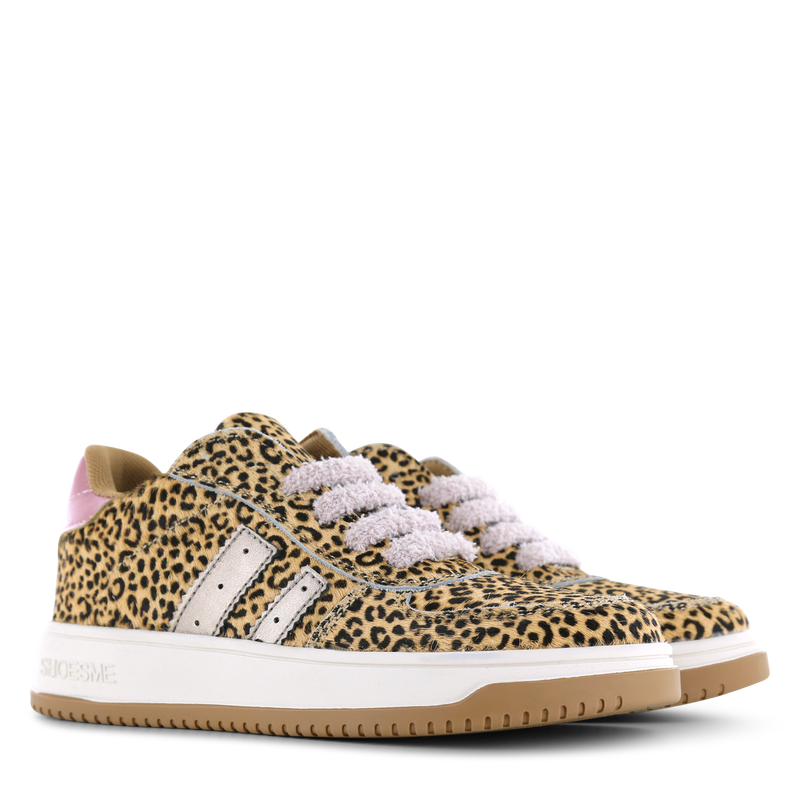 Shoesme panterprint sneaker met ritssluiting Microfiber leer, Ponyhair | Sa