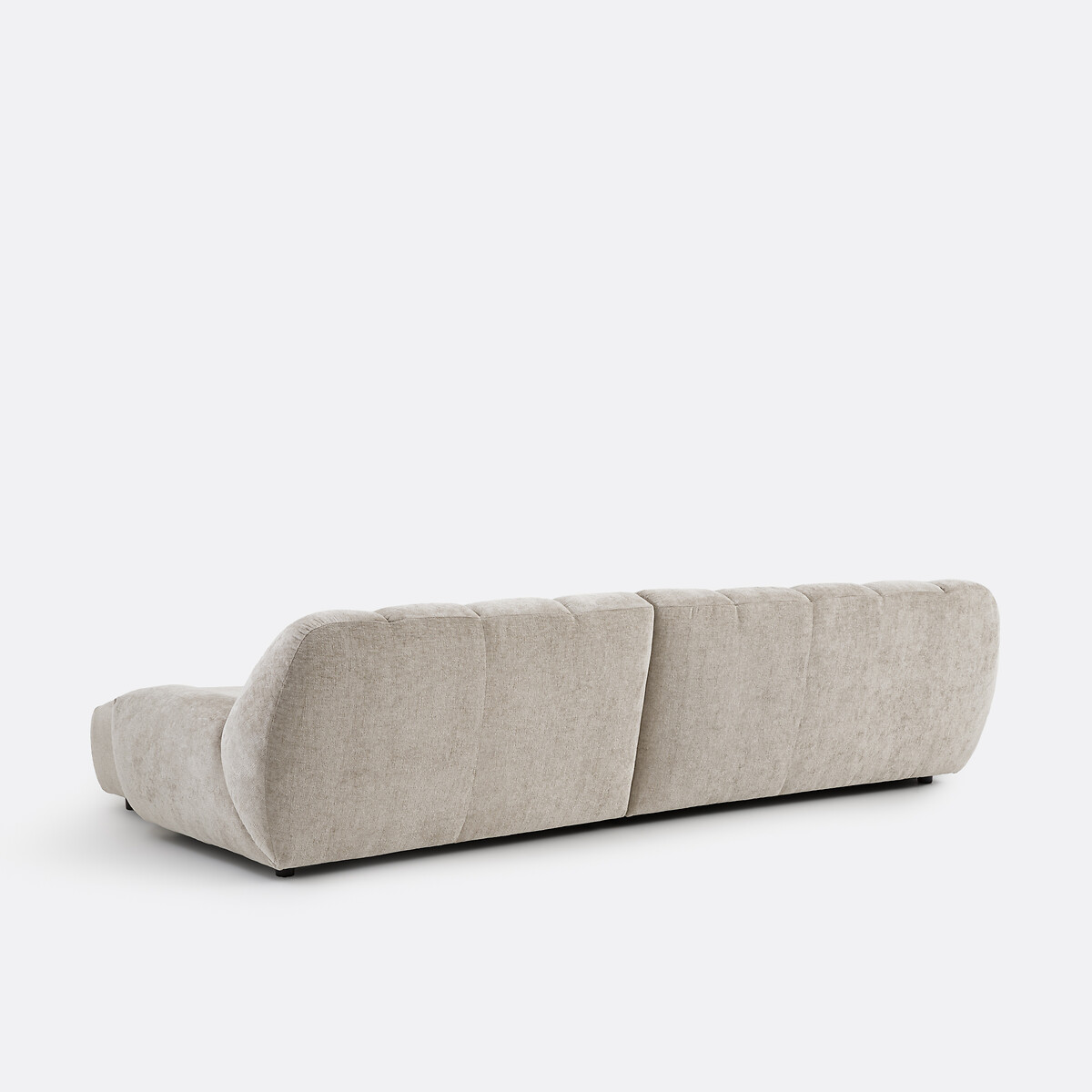 LA REDOUTE INTERIEURS<br>Sofá de canto reto, veludo grosso, Nuria