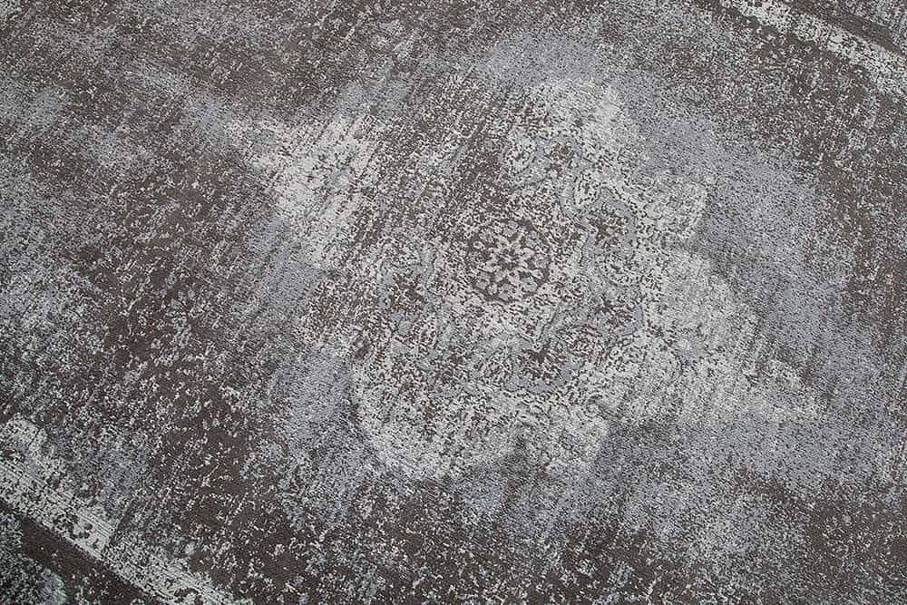 Orientalischer Baumwoll-Teppich PURE UNIQUE 240x160cm hellgrau geometrische Muster