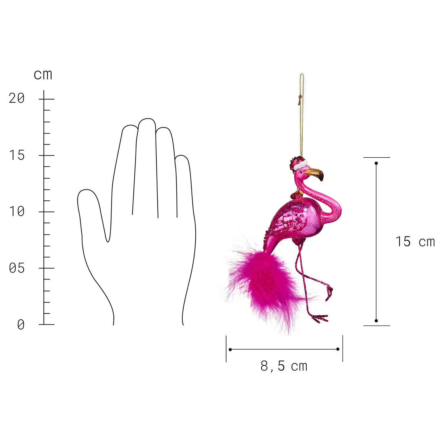 HANG ON Baumanhänger Flamingo m. Mütze