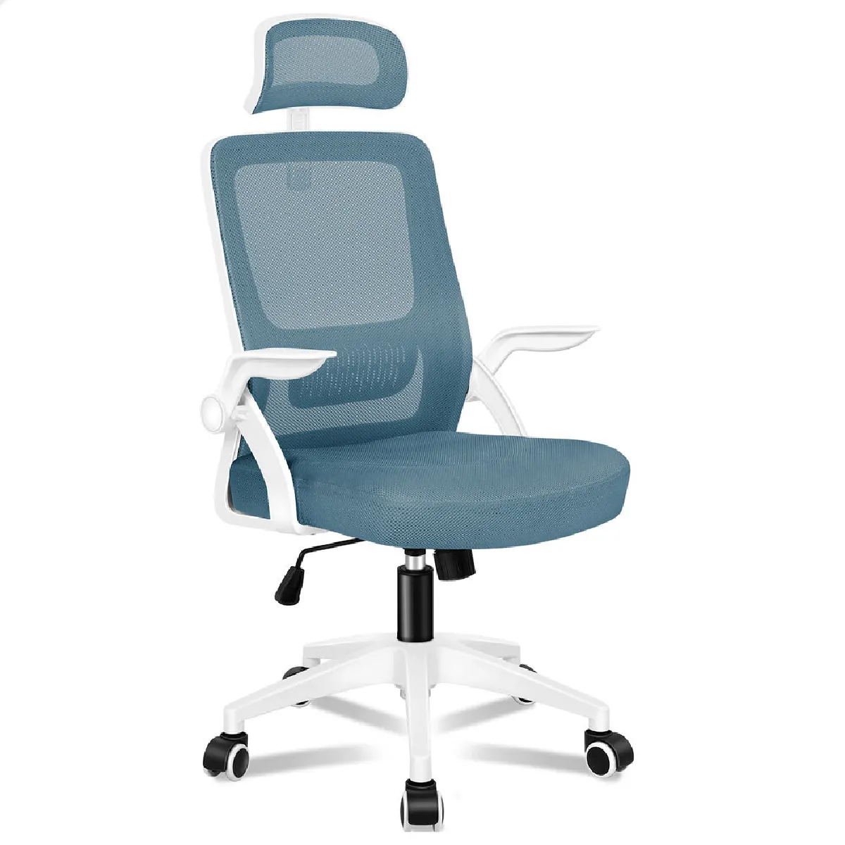 ALFORDSON Chaise de Bureau - Bleu et Blanc