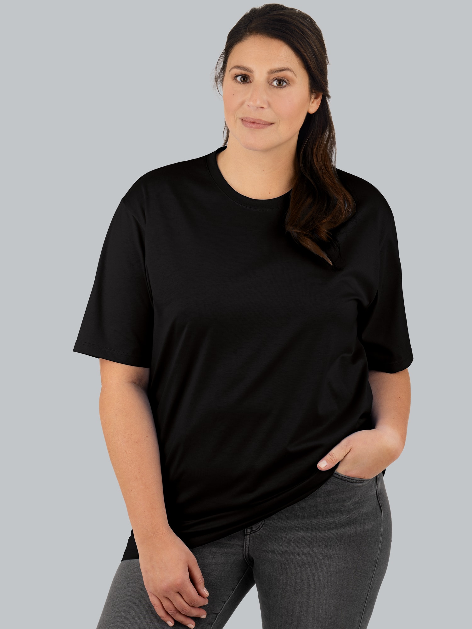 T-Shirt DELUXE Baumwolle Schwarz