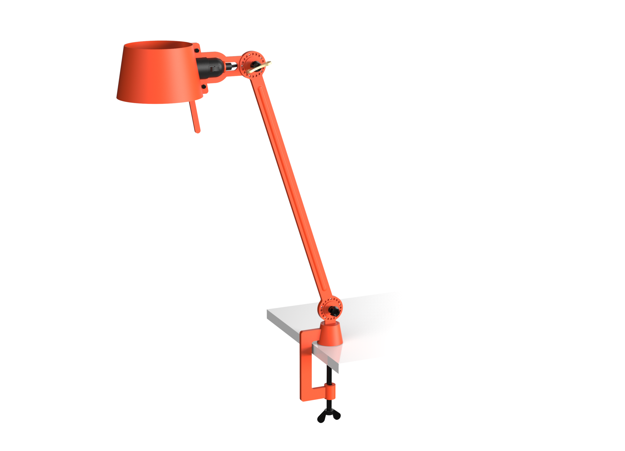 Bureaulamp Bolt met klem 1 arm striking orange