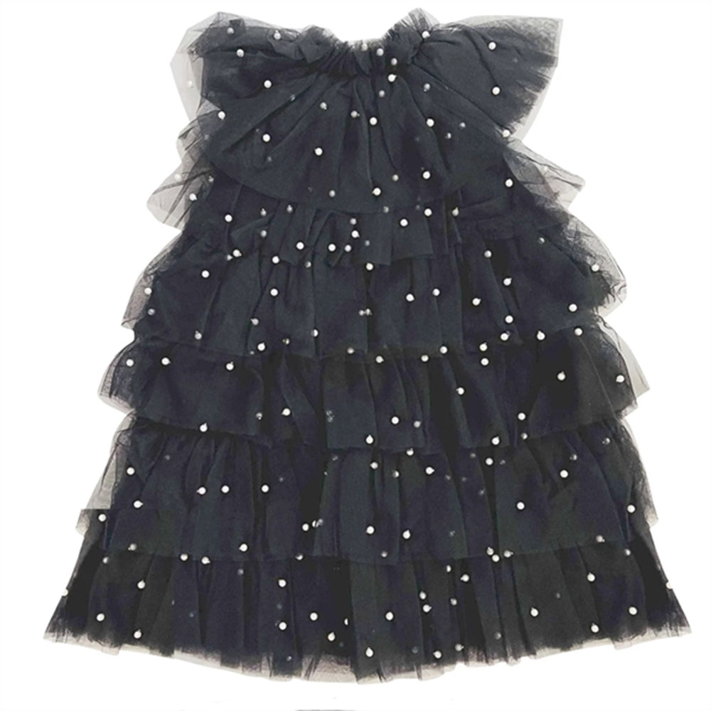 Pearl Tutully Tiered Tulle Tuttu Kjole Black