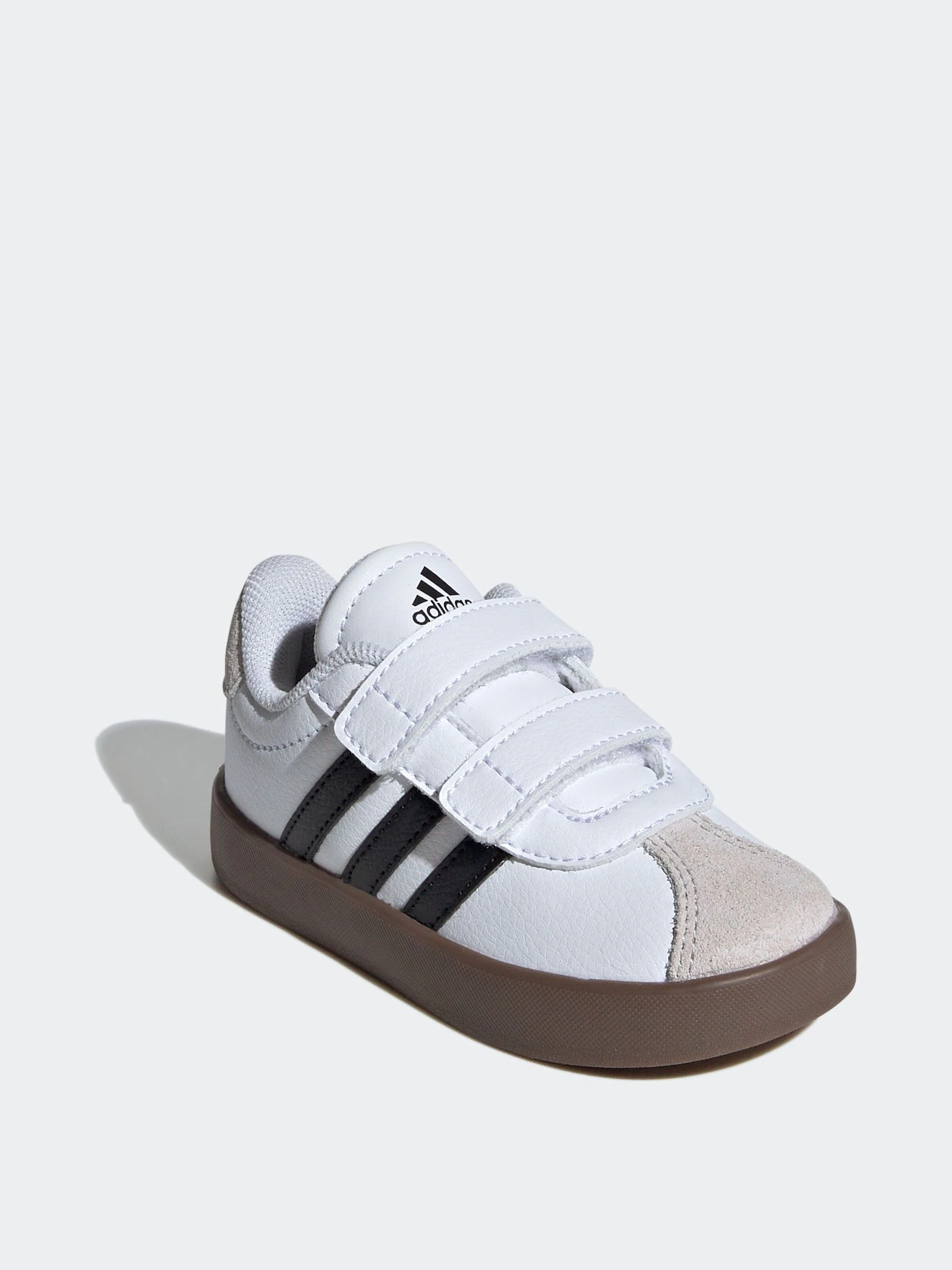 Wit/zwart - adidas Vl Court 3.0 Klittenbandsneakers voor zuigelingen