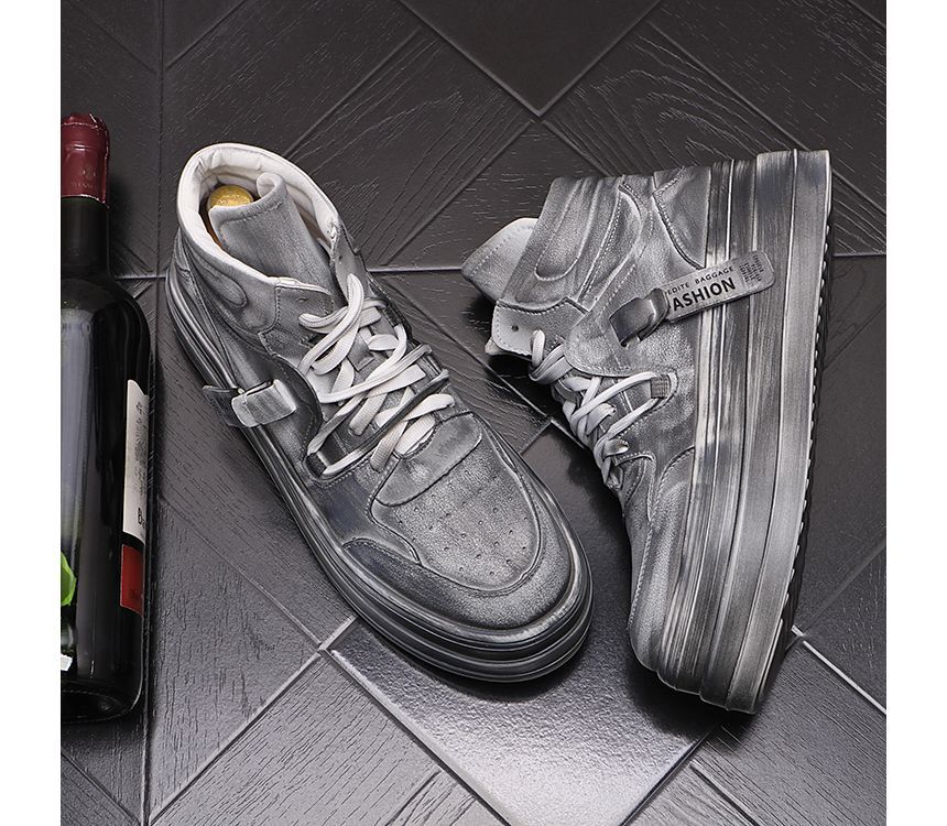 Mr Ozera - Platform veterschoenen met hoge top