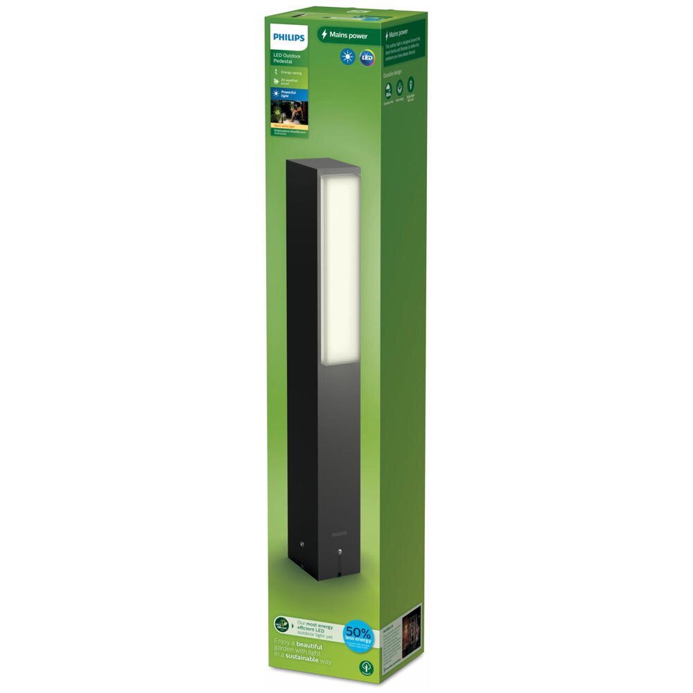 LED sokkellamp Stratosphere in antraciet en wit 2x 1,9W 800lm IP44