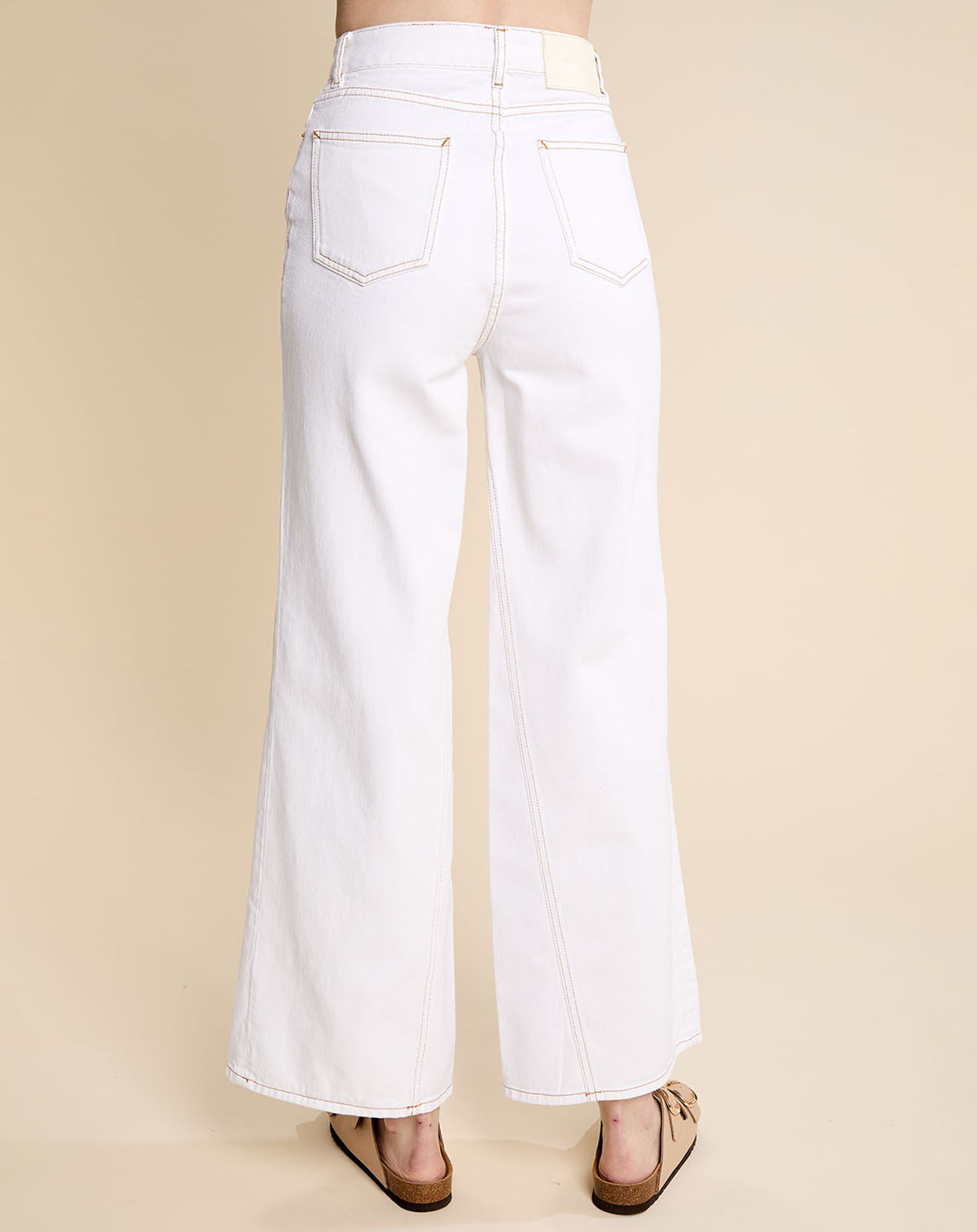 Bellerose Jean évasé 100% Coton Bio Priscila blanc