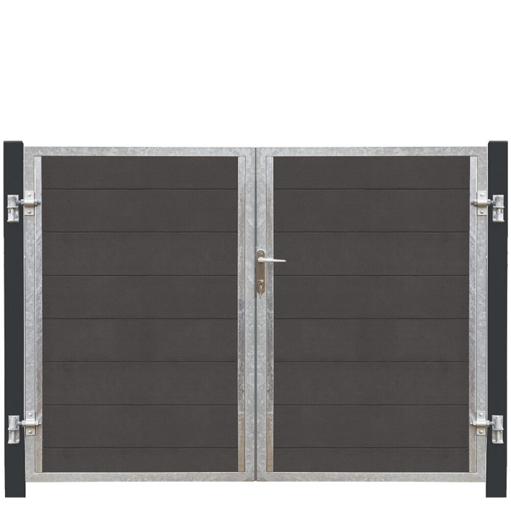 PORT PLUS FUTURA KOMPOSITT HØYRE DOBBEL 197X145CM ANTRASITT