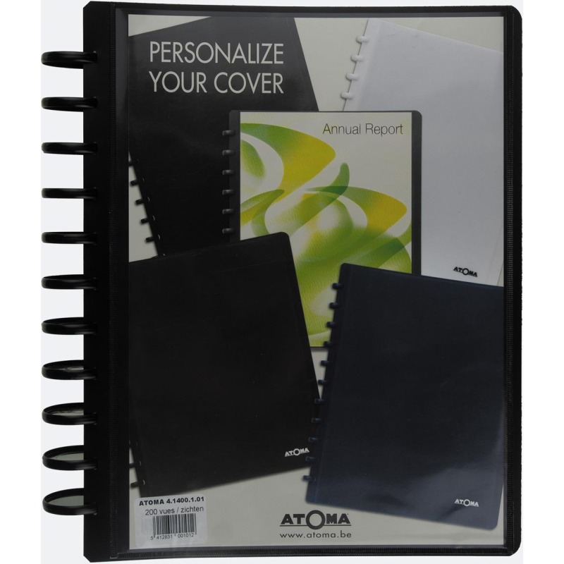 Protège-documents ATOMA polypropylène opaque personnalisable A4 100 pochettes - 200 vues