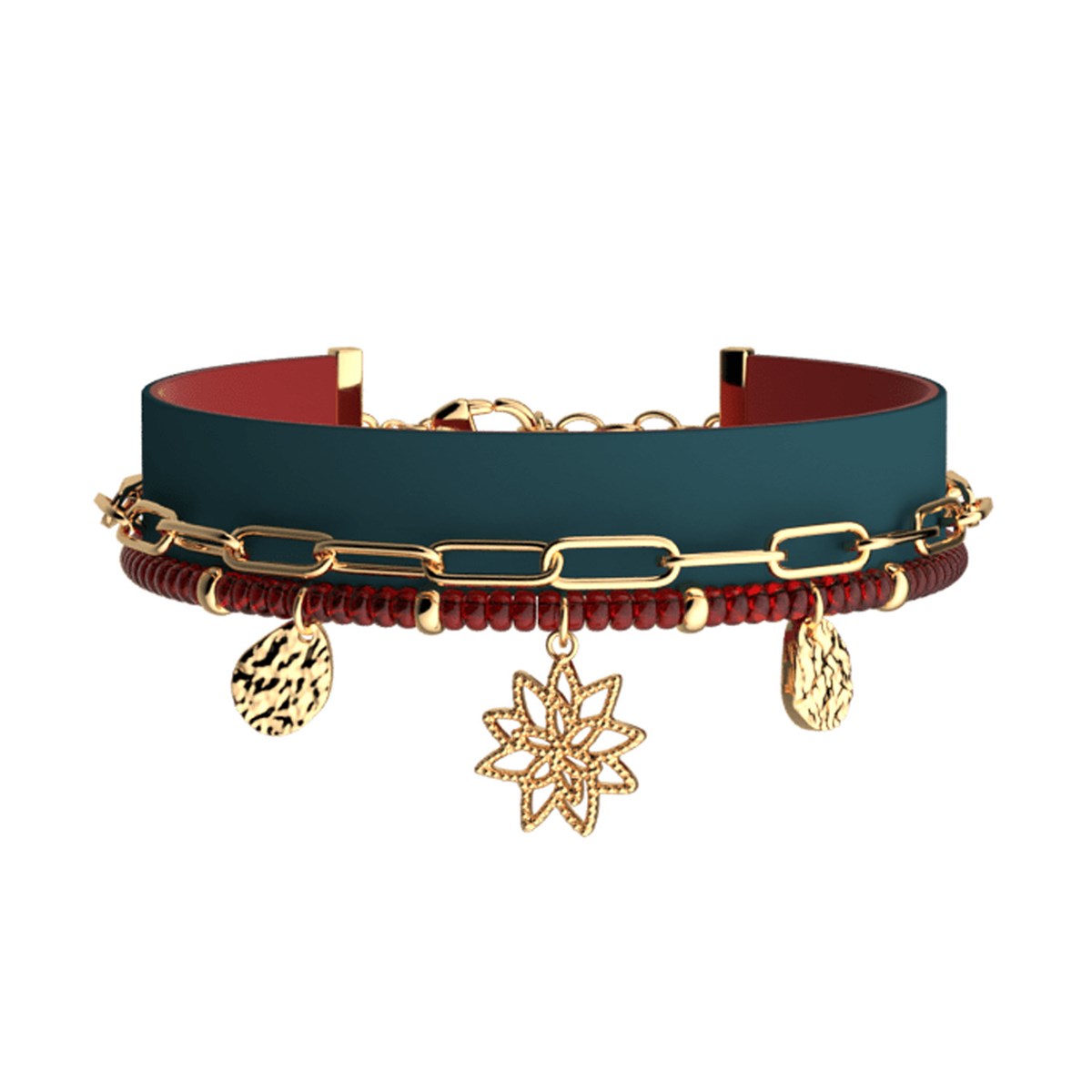 Bracelet Les Cadettes multirangs Nenuphar