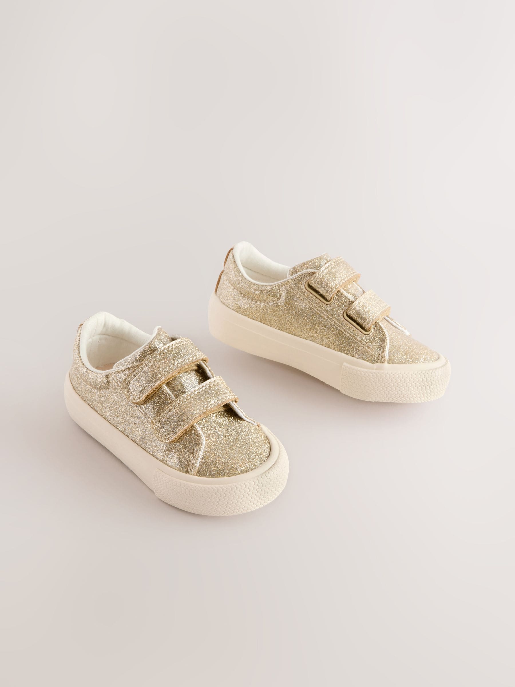 Goud - Sneakers met dikke zool en klittenbandsluiting
