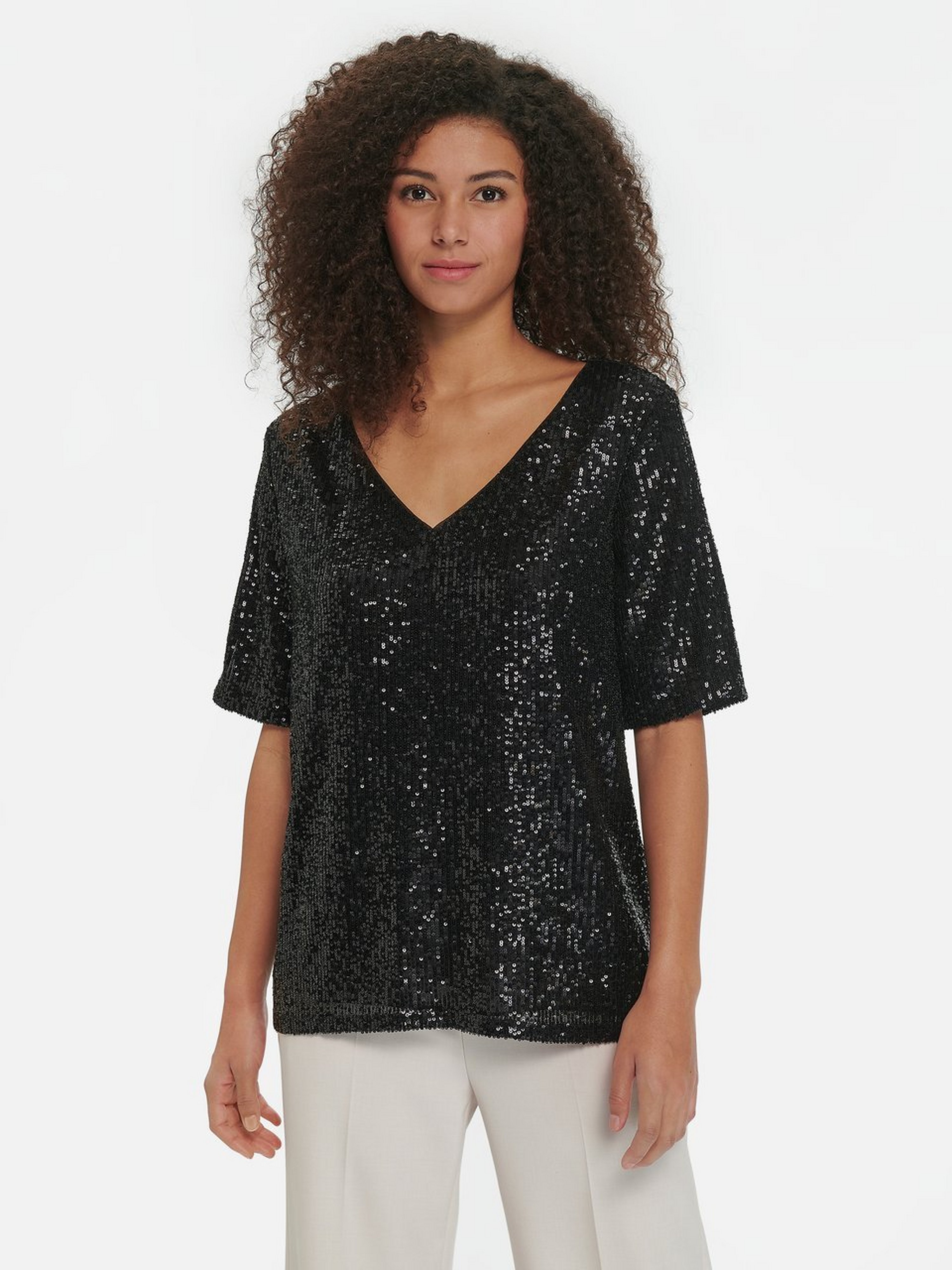 Pailletten-Bluse