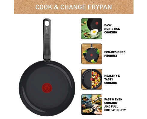 Tefal Cook   Change Frypan 28 cm, black