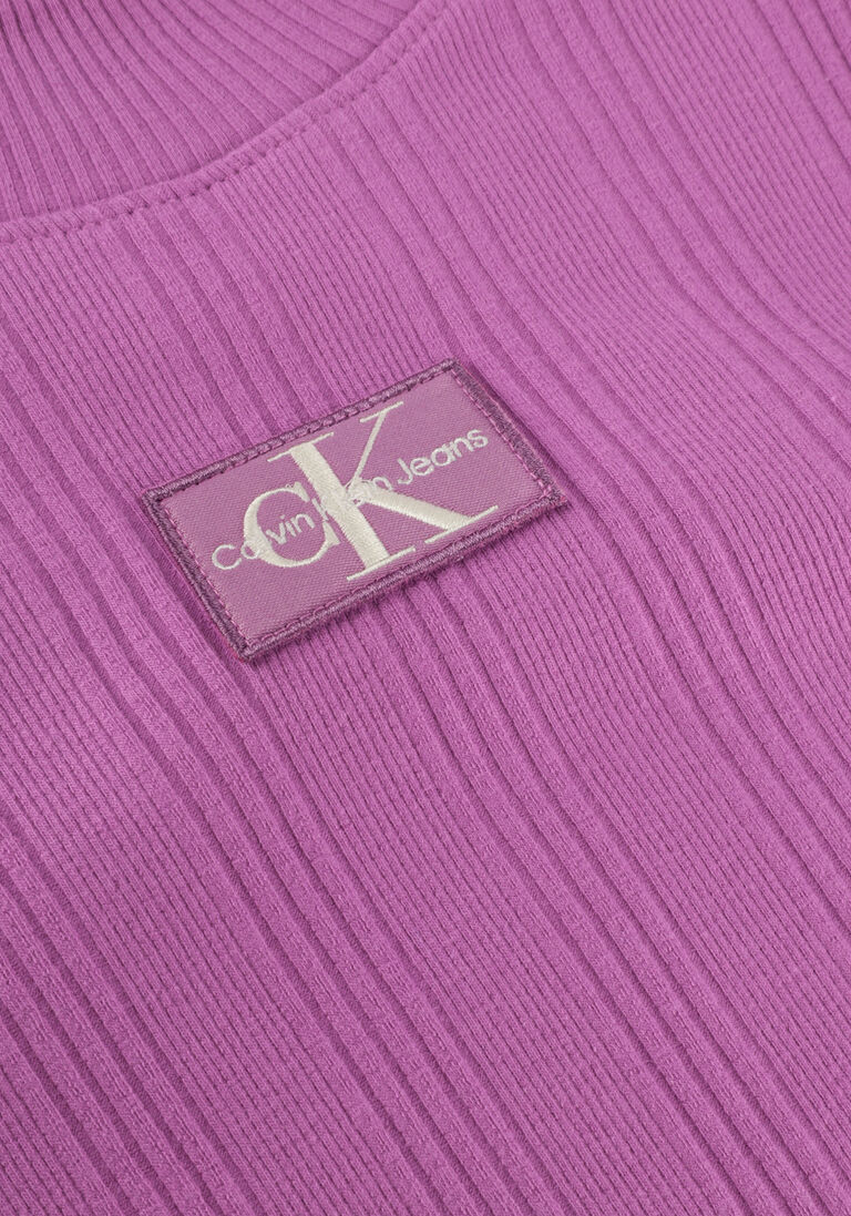 CALVIN KLEIN lila calvin klein  badge rib long sleeve