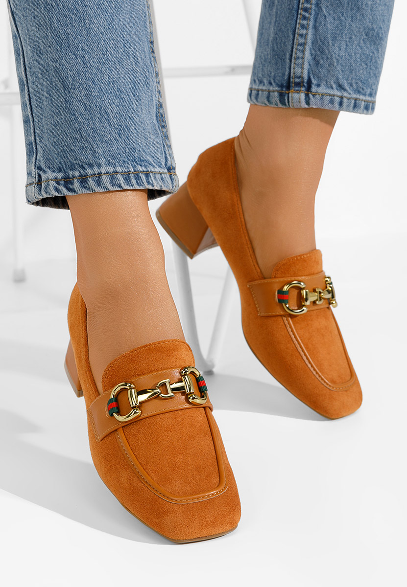 Mocassins à talon chameau Nasha