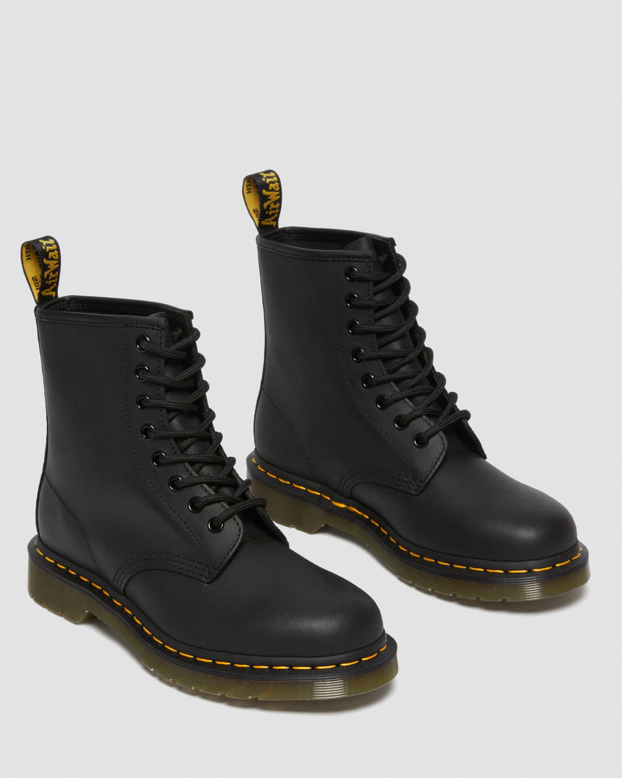 1460 Greasy Leather Lace Up Boots