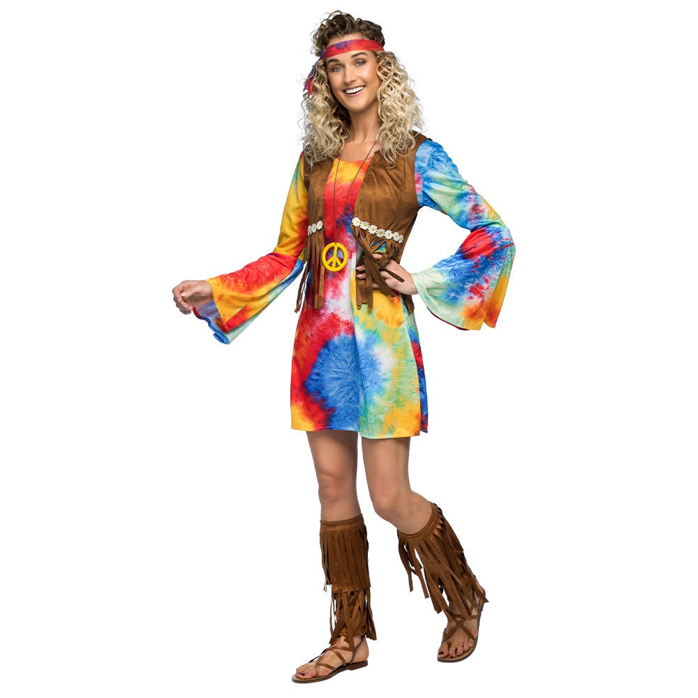 Hippie 60S Jurk Dames Peace