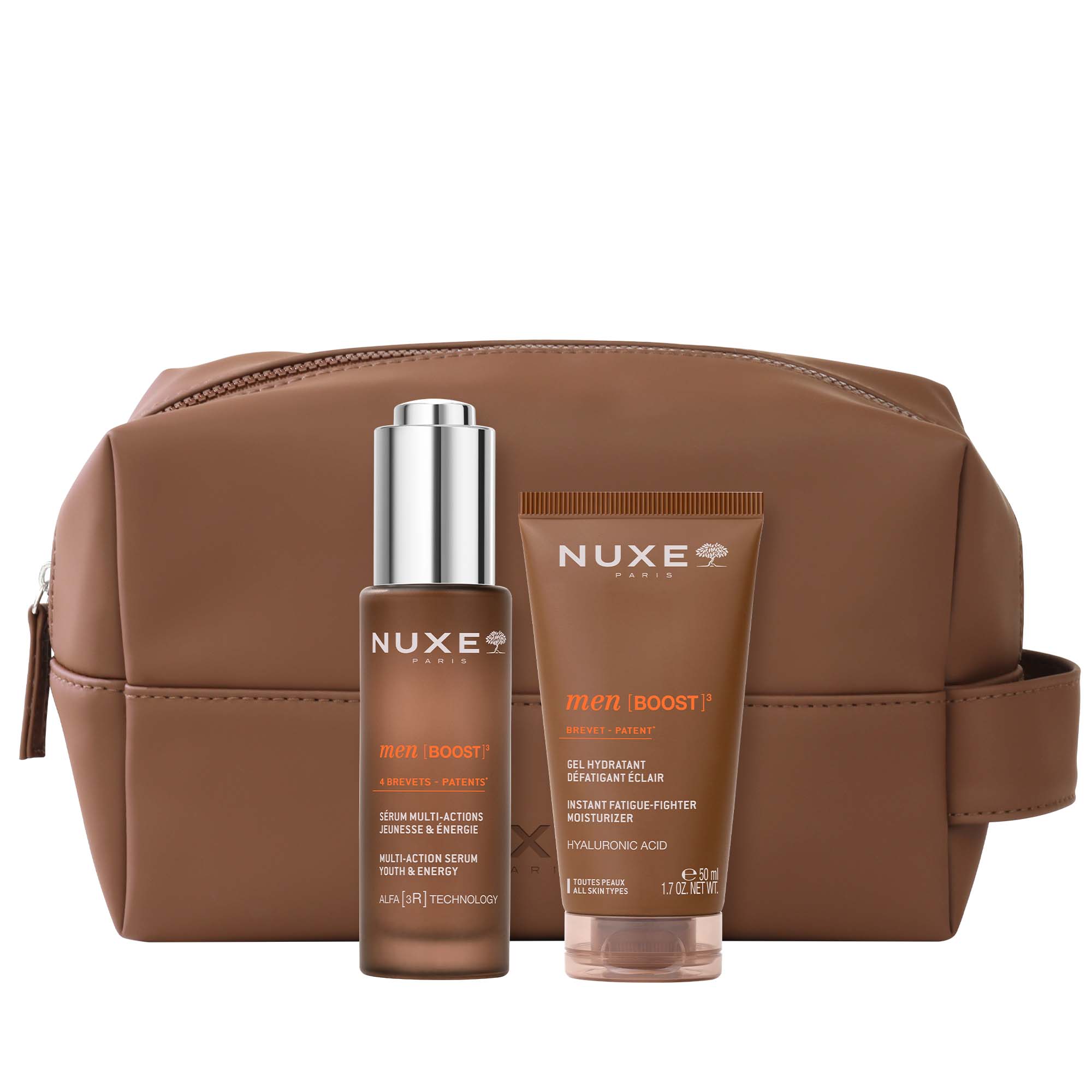 Gesichtsroutine Feuchtigkeit, Jugendlichkeit & Energie - NUXE Men [BOOST]³
