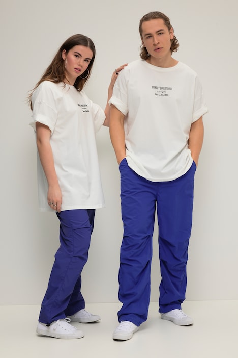 T-Shirt, oversized, Print, Rundhals, Halbarm, Unisex