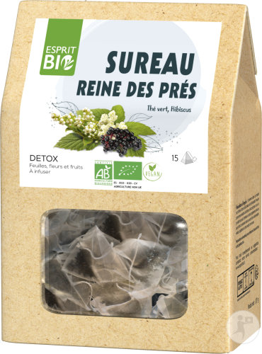 Esprit Bio Sureau-Reine Des Prés À Infuser Détox Bio 15 Sachets Pyramides
