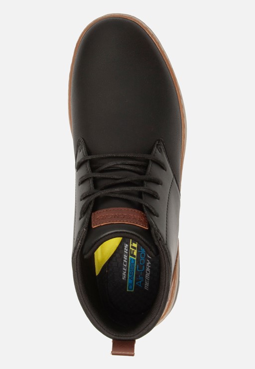 Skechers Evenston Veterschoenen zwart Leer