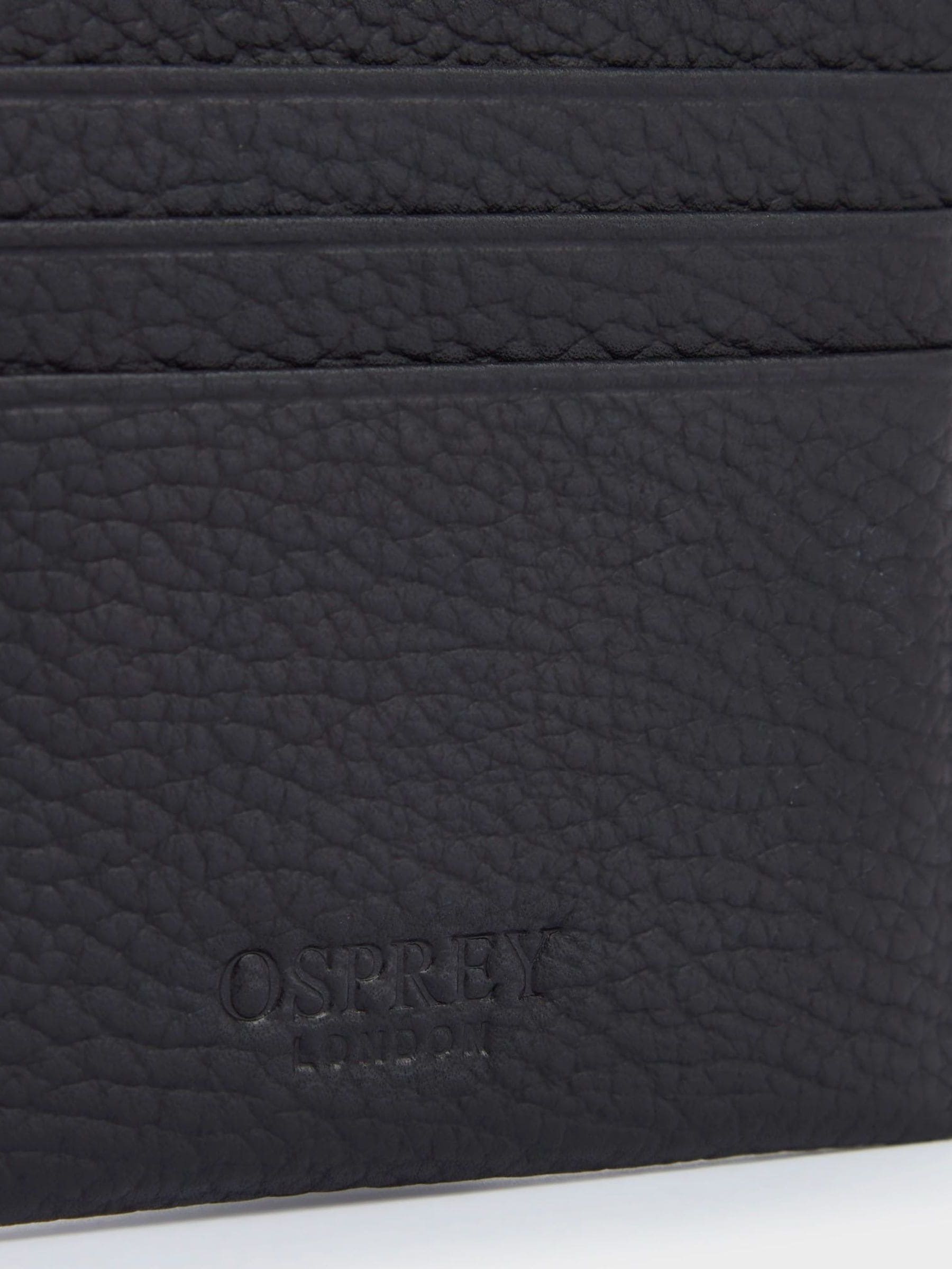 OSPREY LONDON The Forest Leather Black Card Holder