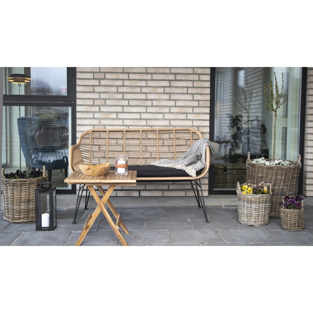 Tuinbank Madelein met zitkussen Zwart