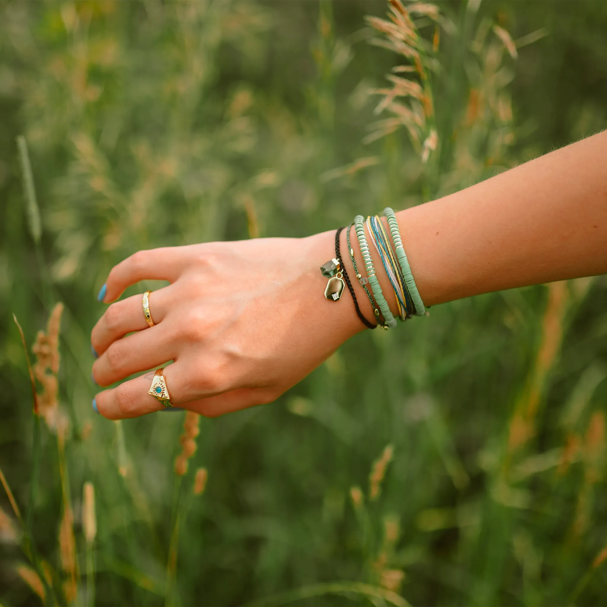 Puravida Bracelet Breloque Émeraude