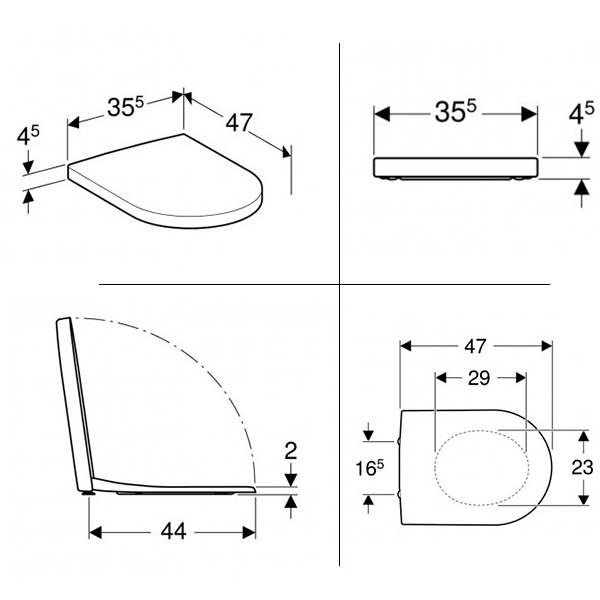 Geberit 300 Basic toiletzitting wit