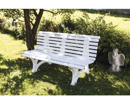 Blome Helgoland tuinbank, kunststof, 3-zits, wit