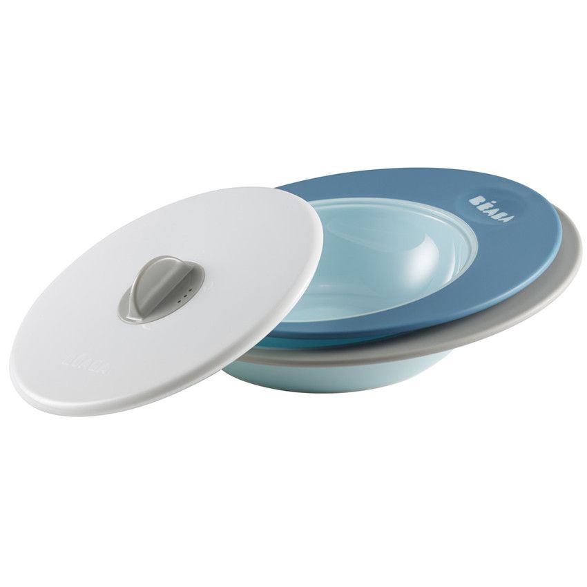Set Assiettes Evolutives et Couvercle Vapeur Ellipse - Bleu - Doré