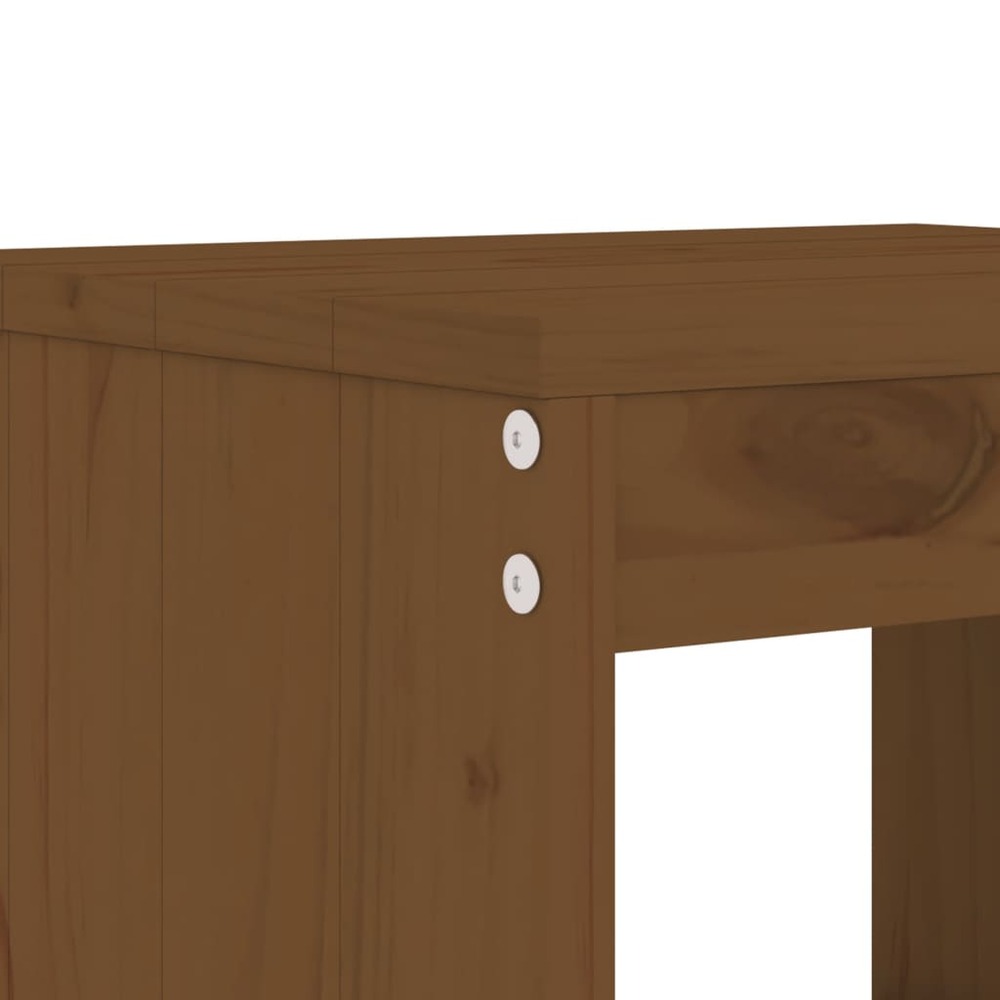 Ensemble de bistrot de jardin 3 pcs marron miel bois pin massif