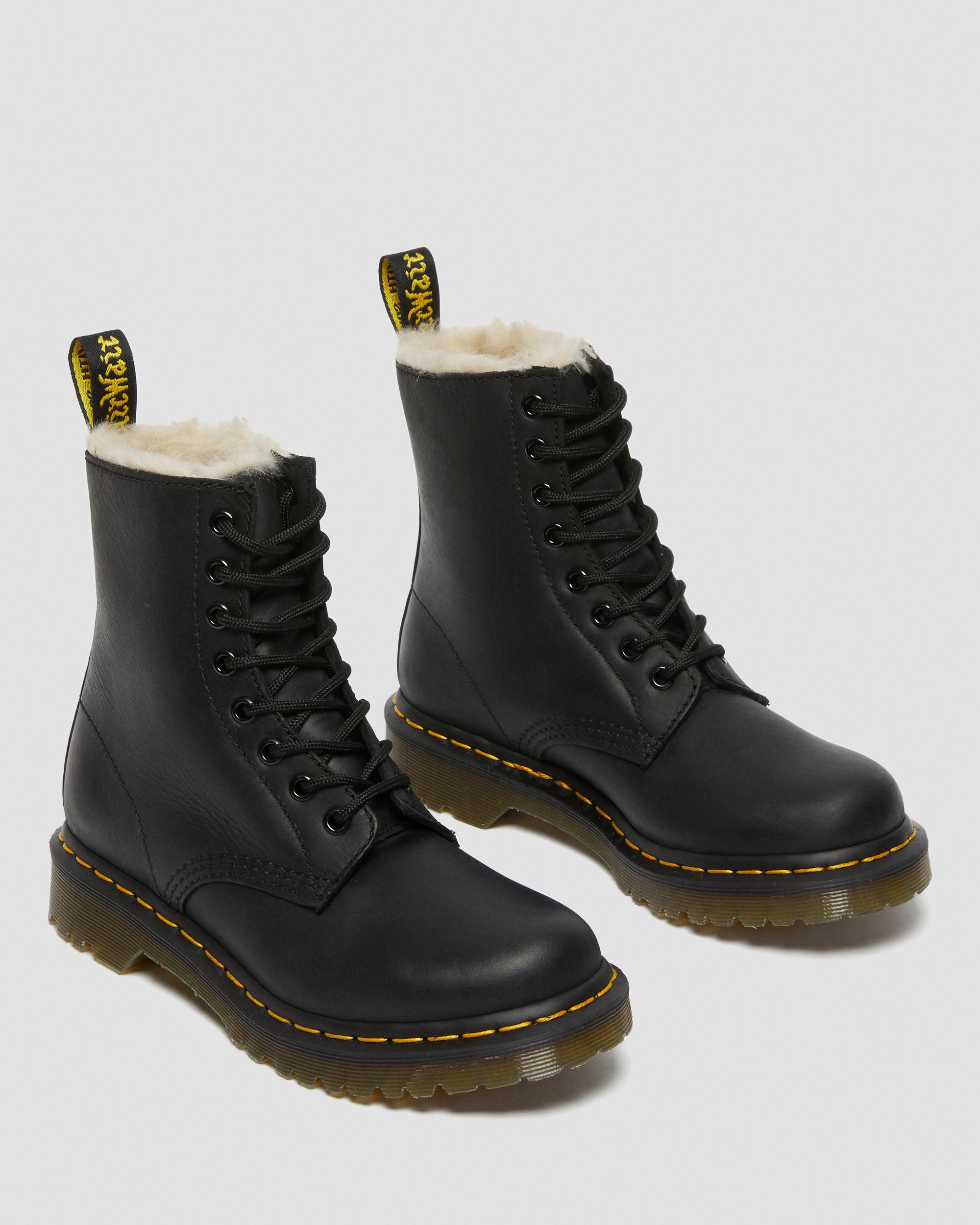 1460 Women's Faux Fur Lined Lace Up Boots
