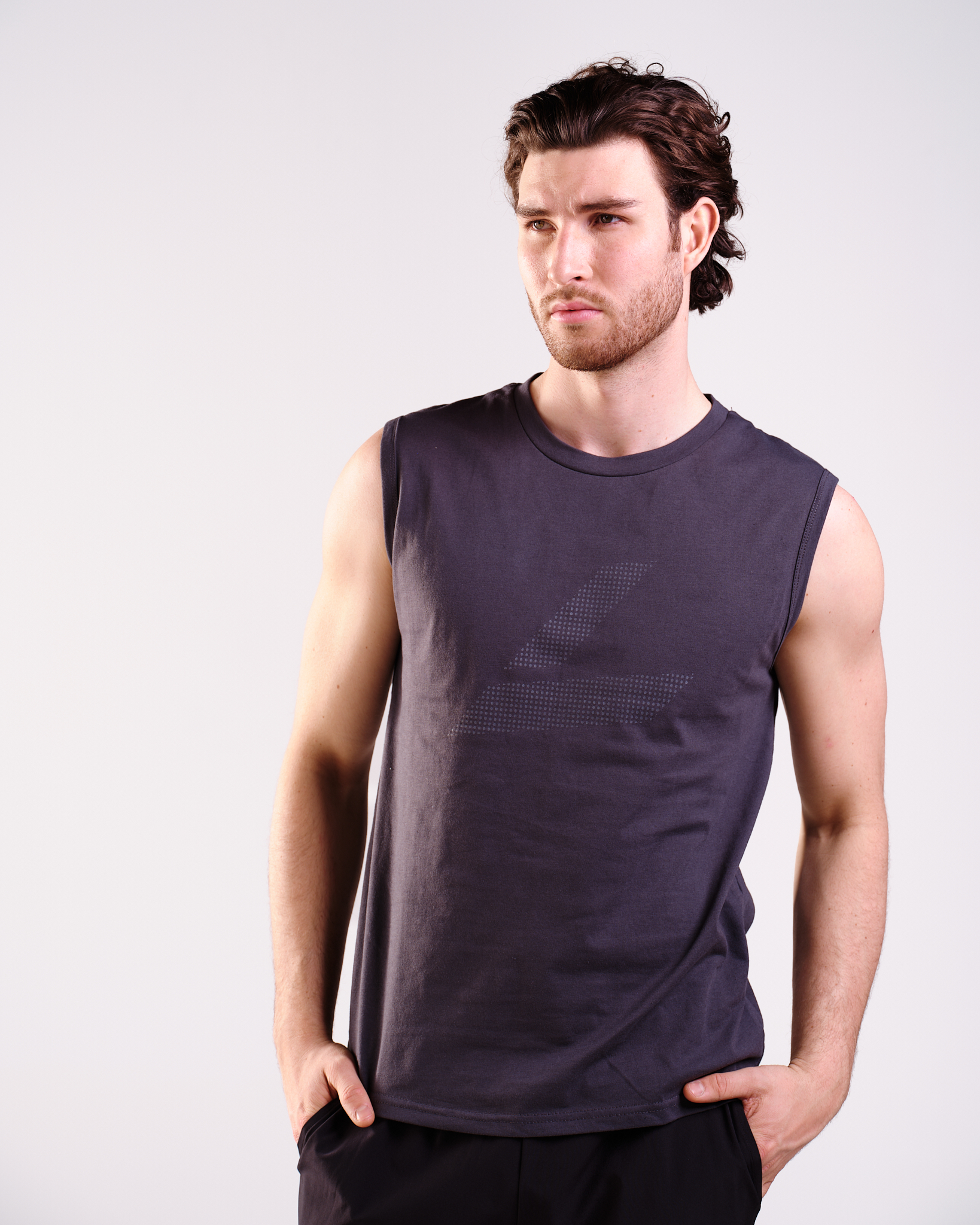 LEVITY Active Logo Tank Dark Navy