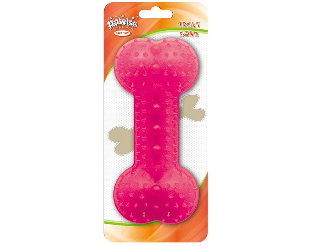 BRINQUEDO PARA CÃO PAWISE OSSO DISPENSADOR DE GULOSEIMAS 12CM