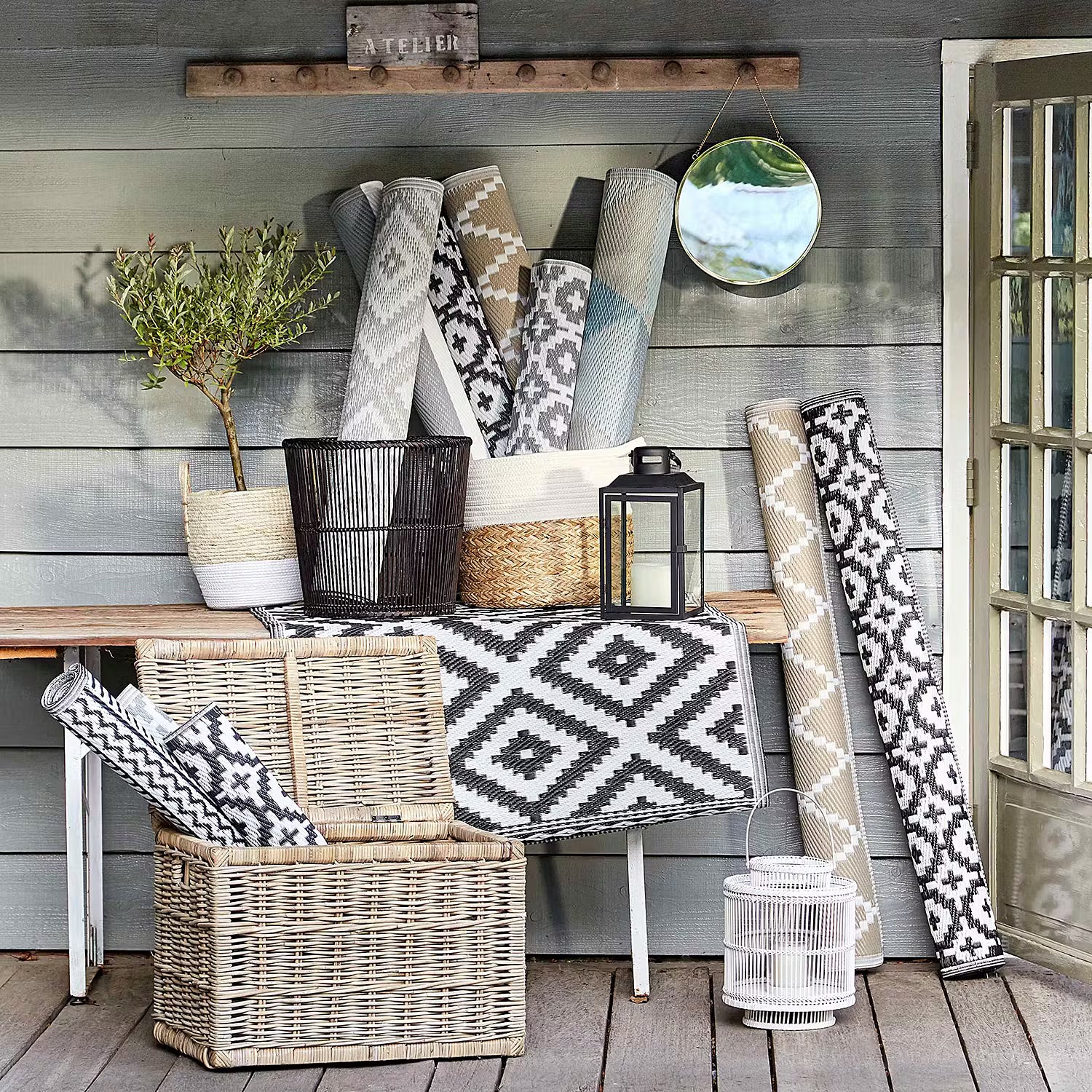 COLOUR CLASH In-/Outdoorteppich Ethno