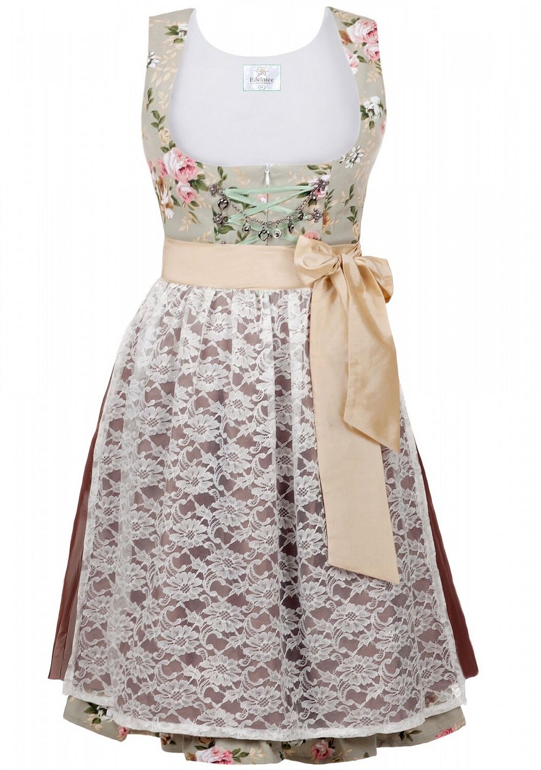Midi Dirndl 2-teilig Blumen exclusive
