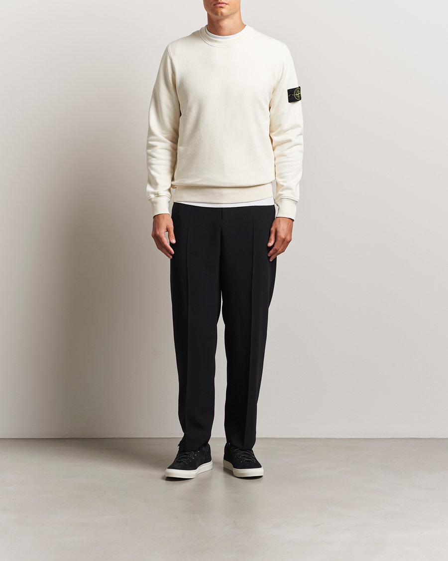 Stone Island Garment Dyed Fleece Sweatshirt Ivory