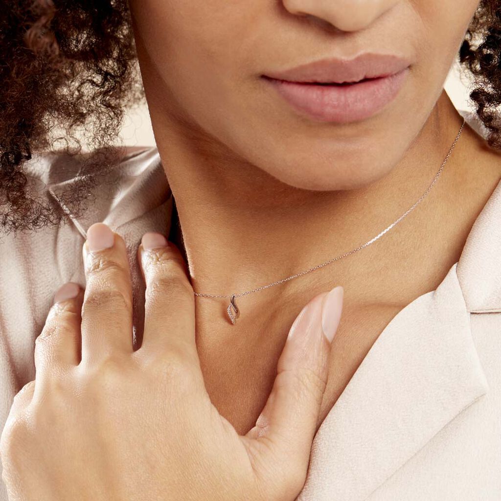 Collier Tylane Or Blanc Diamant
