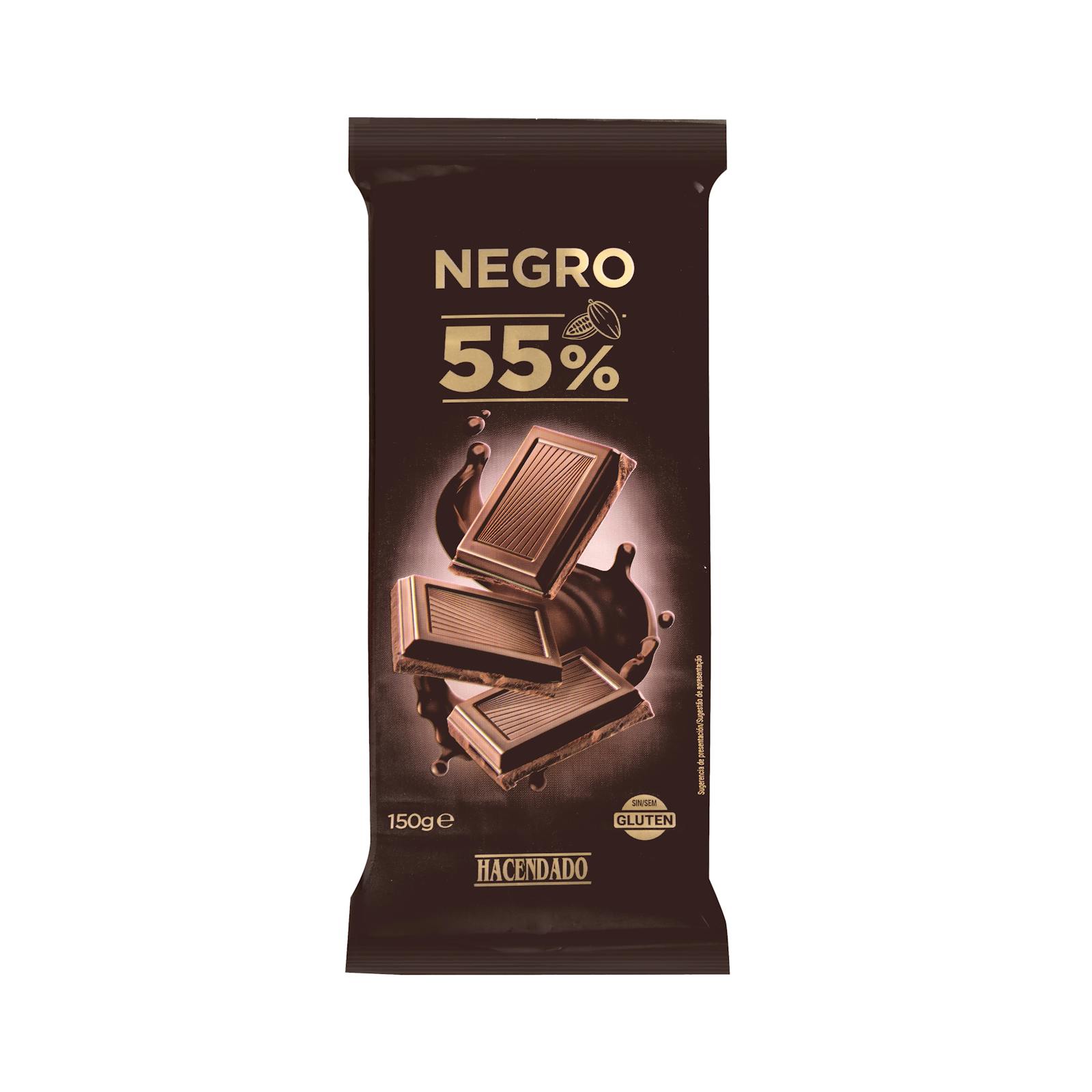 Chocolat noir Hacendado 55% cacao