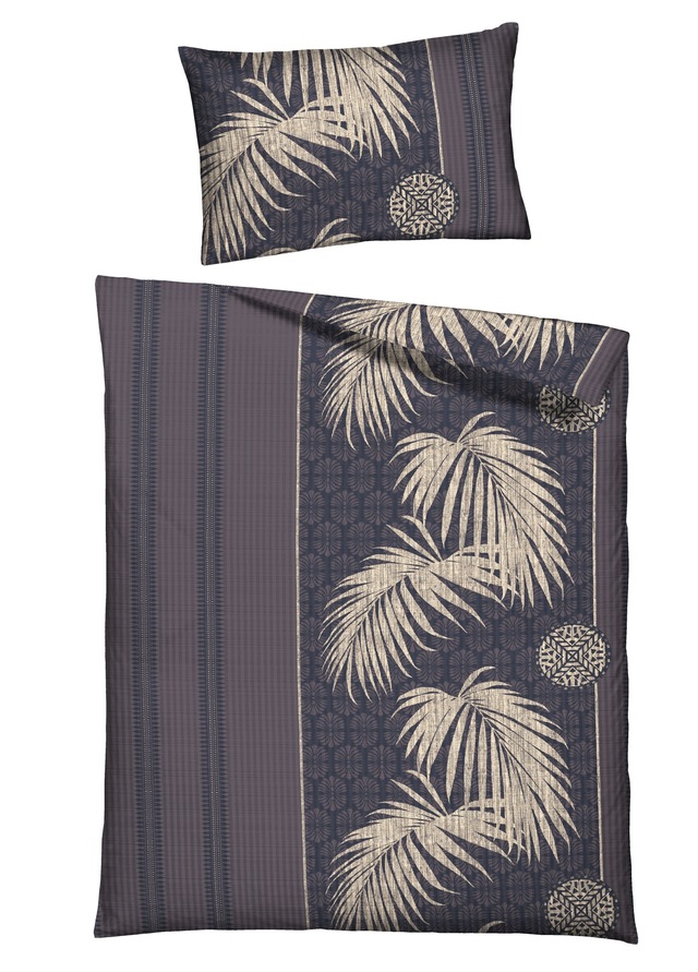 HOME FASHION Bettbezug »Palms B« verdeckter Reissverschluss